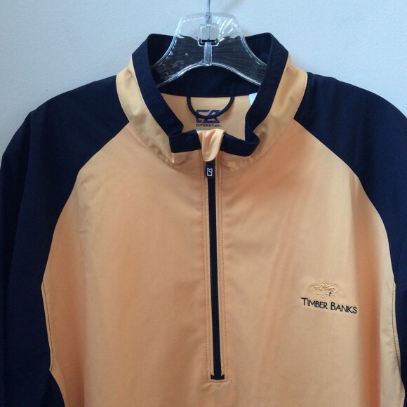 CUTTER AND BUCK MENS SZ MEDUM 1/2 ZIP WINDBREAKER TIMBER BANKS - Picture 5 of 9
